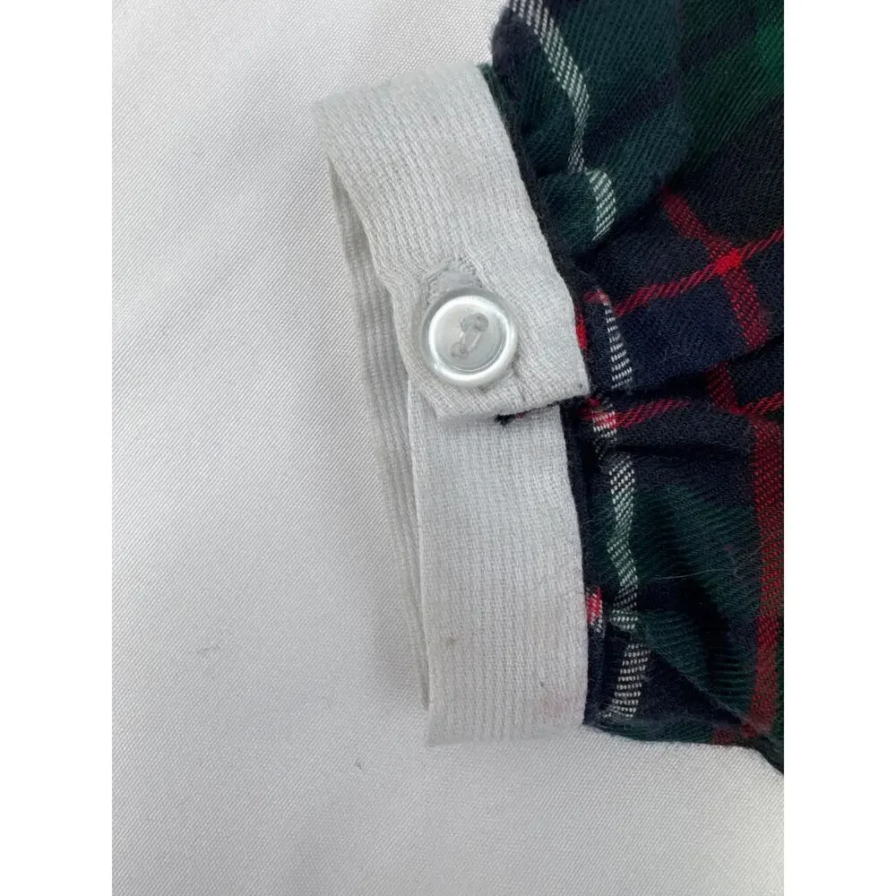 Vintage Carriage Boutiques Green Plaid Bubble Romper Pants Collar size 2T